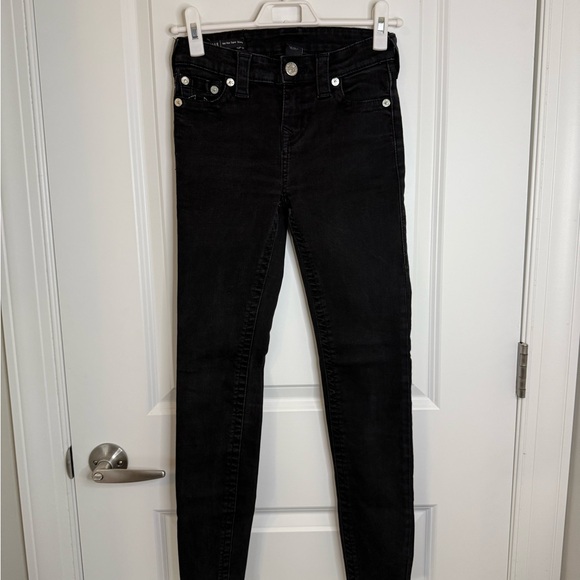 True Religion Halle Mid Rise Super Skinny Black Jeans - Picture 11 of 12
